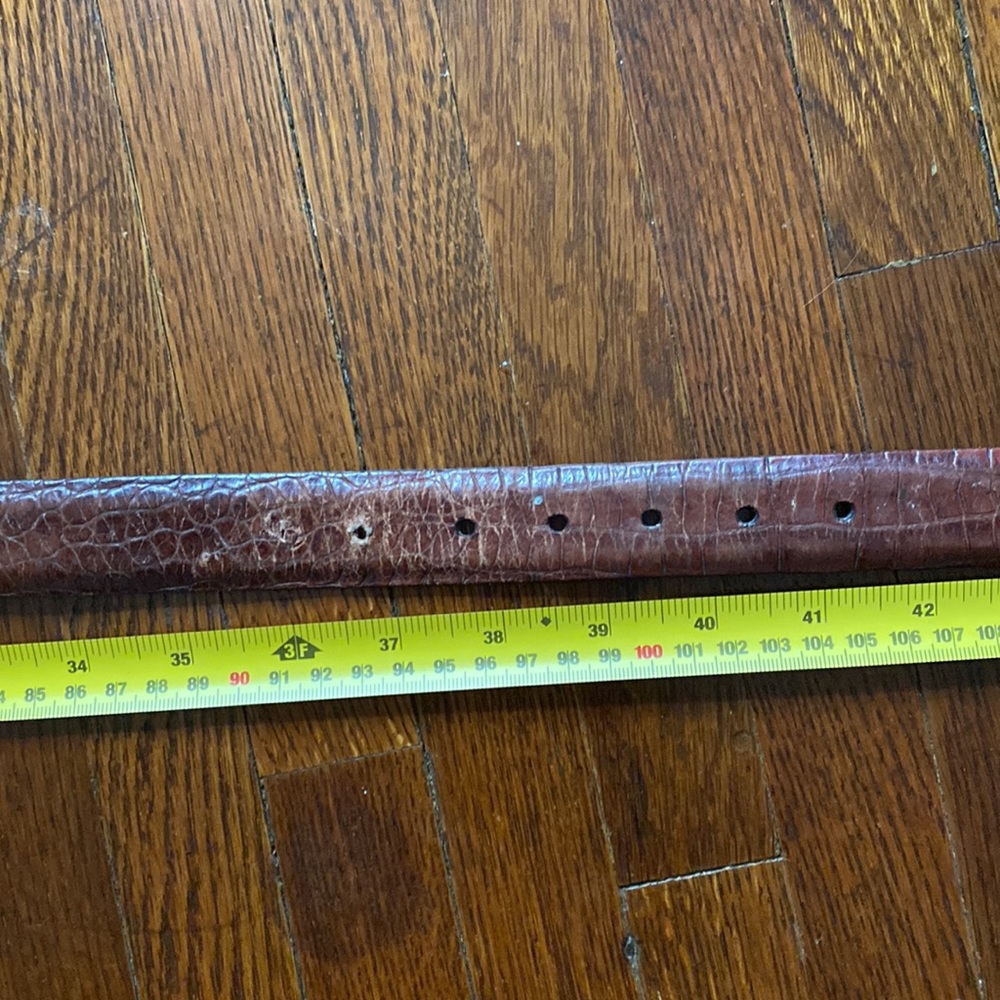 Belt Brown color Martin Dingman brand Alligator-Grain Leather Size 38 pre-owned - Picture 13 of 15